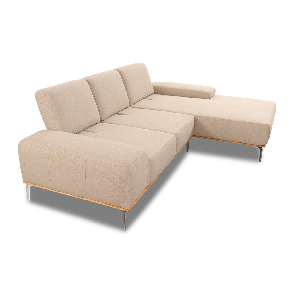 Ecksofa 16555 RUN in Stoff W82 ecru - Sitzdesign