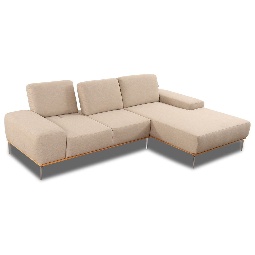 Ecksofa 16555 RUN in Stoff W82 ecru - Sitzdesign