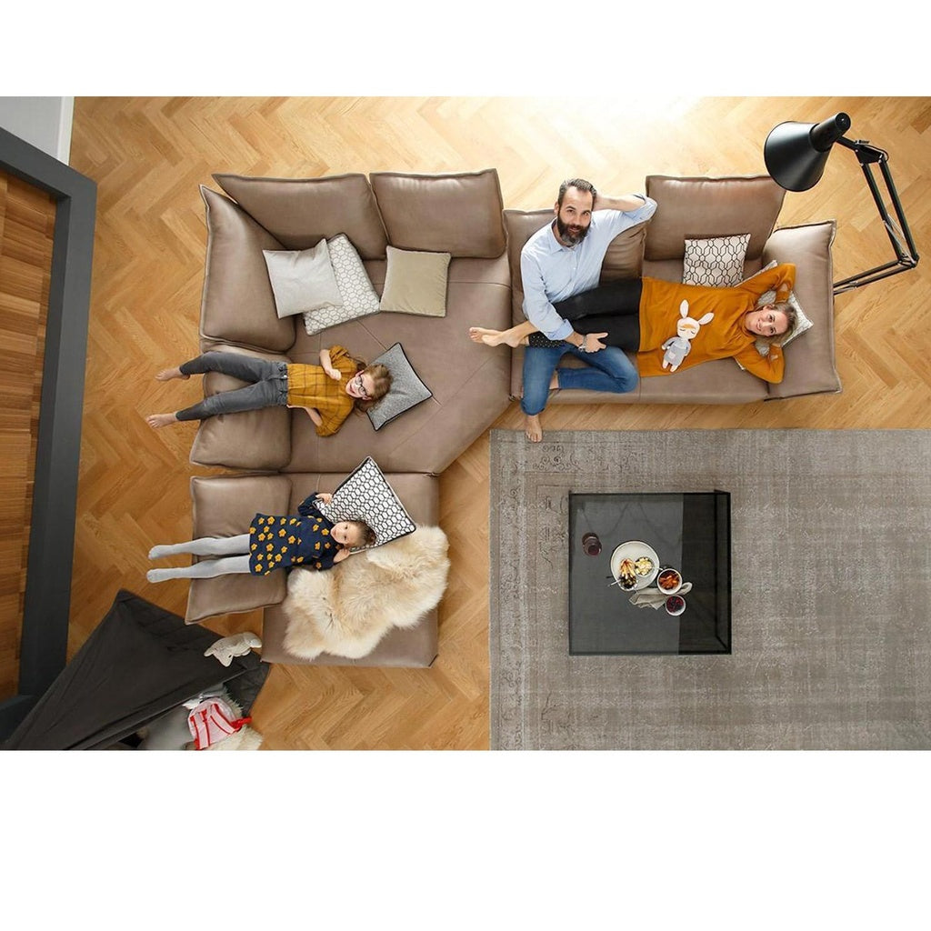 Ecksofa 16660 BONNIE in Leder Z75 sand vorstehend links - Ecksofa Leder
