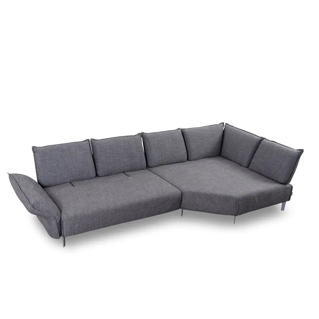 Ecksofa 16660 Bonnie in Stoff T88 dark steel - Sitzdesign