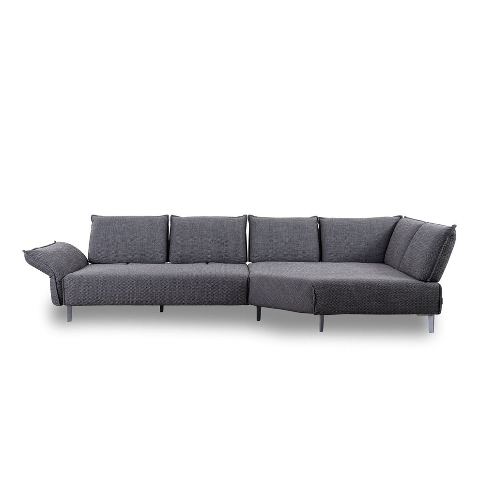 Ecksofa 16660 Bonnie in Stoff T88 dark steel - Sitzdesign