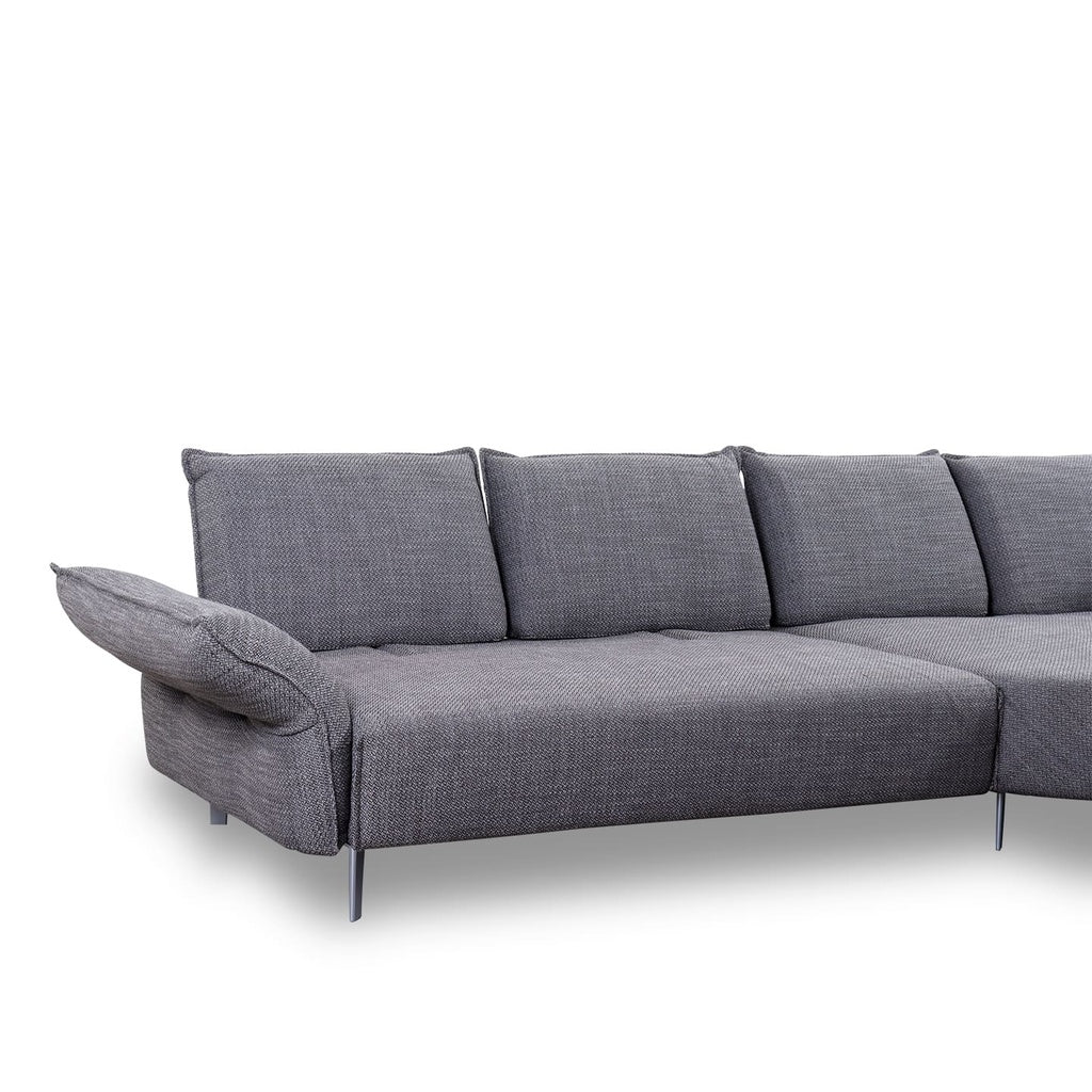 Ecksofa 16660 Bonnie in Stoff T88 dark steel - Sitzdesign