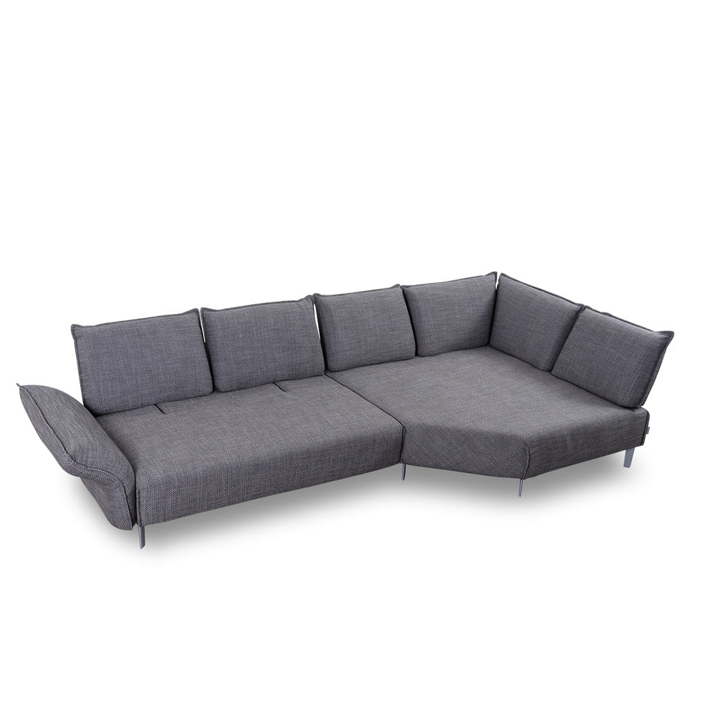 Ecksofa 16660 Bonnie in Stoff T88 dark steel - Sitzdesign