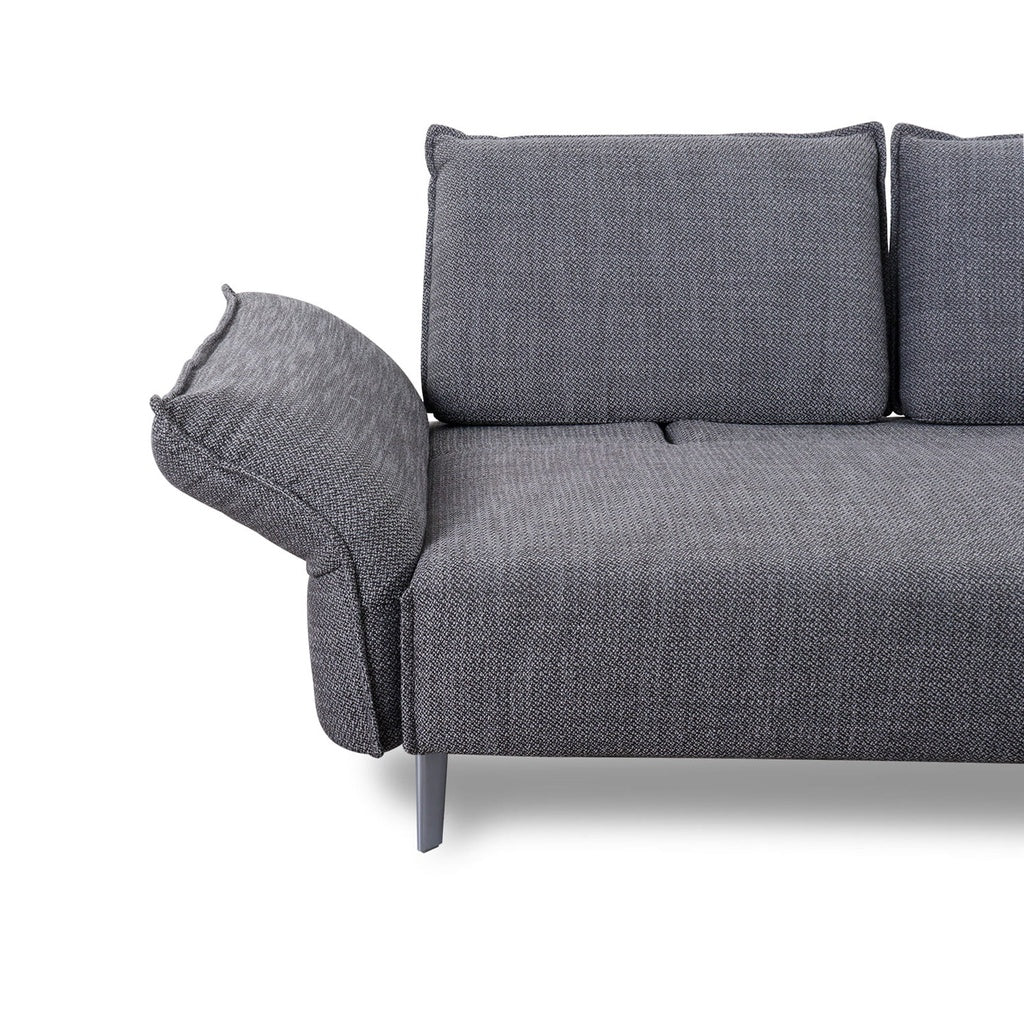 Ecksofa 16660 Bonnie in Stoff T88 dark steel - Sitzdesign