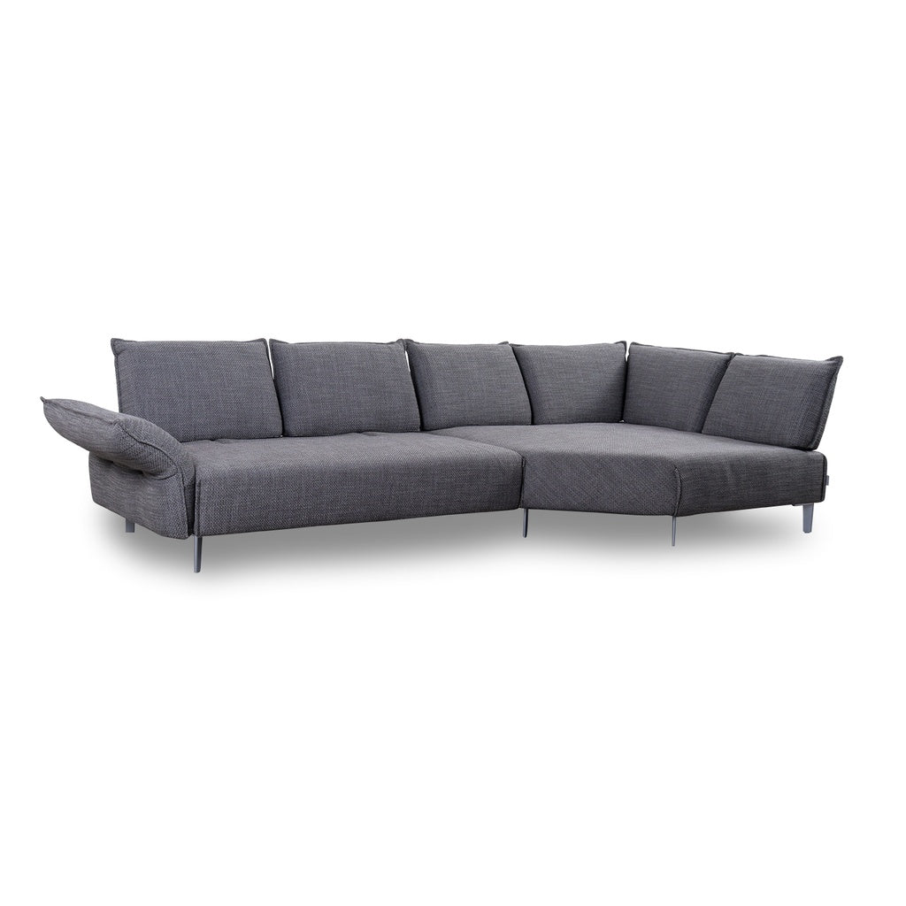 Ecksofa 16660 Bonnie in Stoff T88 dark steel - Sitzdesign