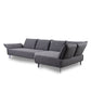 Ecksofa 16660 Bonnie in Stoff T88 dark steel - Sitzdesign