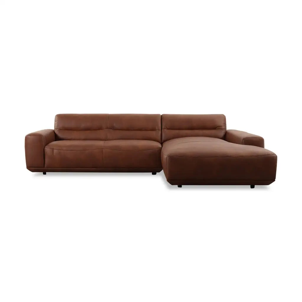 Ecksofa 20560 WILLIAM in Leder Z69 tobacco - Sitzdesign