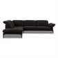 Ecksofa 24600 Sherry in Stoff V39 schwarz - Sitzdesign