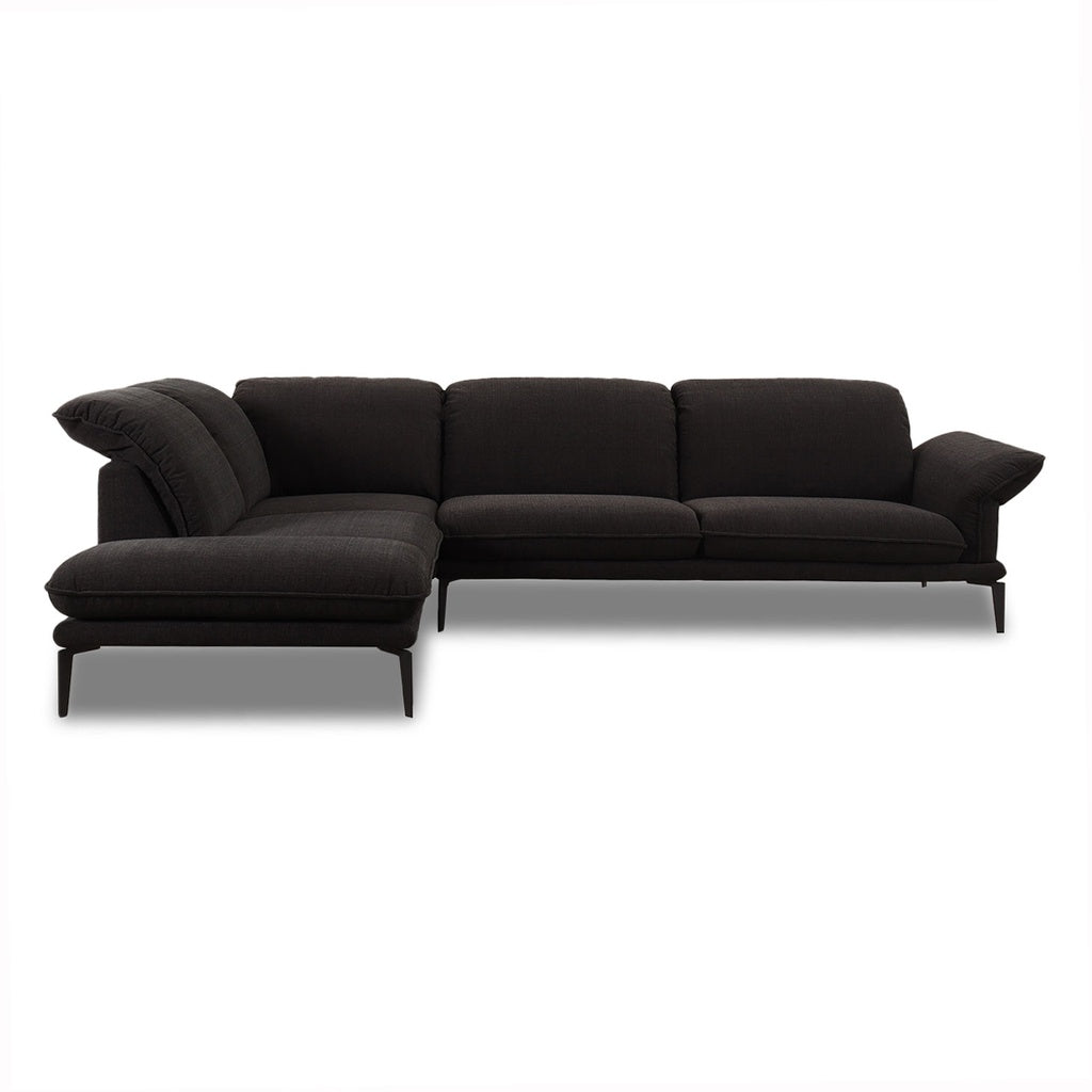 Ecksofa 24600 Sherry in Stoff V39 schwarz - Sitzdesign