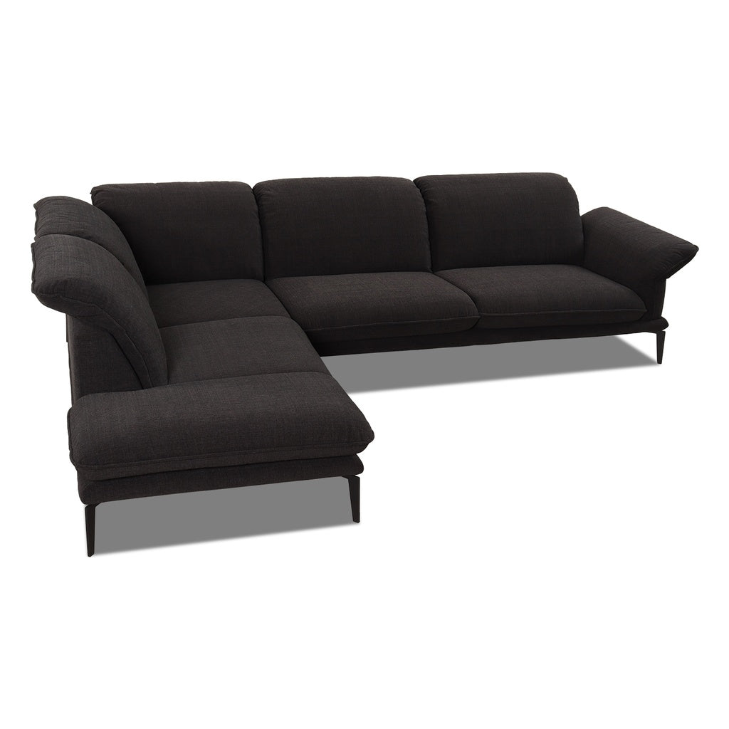 Ecksofa 24600 Sherry in Stoff V39 schwarz - Sitzdesign