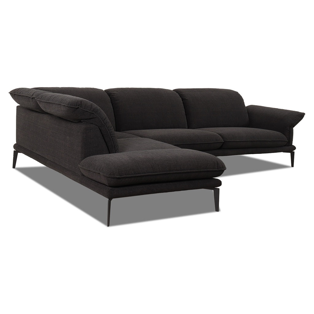 Ecksofa 24600 Sherry in Stoff V39 schwarz - Sitzdesign