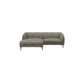 Ecksofa Belle in Stoff Bormio - 1224 olive / Longchair links - Ecksofa Stoff