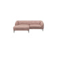 Ecksofa Belle in Stoff Bormio - 1225 magnolia / Longchair links - Ecksofa Stoff