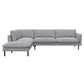 Ecksofa Bolzano in Stoff Melina - 1240 grey breeze / Ecksofa links - Ecksofa Stoff