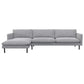 Ecksofa Bolzano in Stoff Melina - 1240 grey breeze / Longchair links - Ecksofa Stoff
