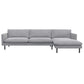 Ecksofa Bolzano in Stoff Melina - 1240 grey breeze / Longchair rechts - Ecksofa Stoff