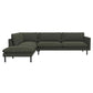 Ecksofa Bolzano in Stoff Melina - 1242 inner green / Ecksofa links - Ecksofa Stoff