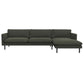 Ecksofa Bolzano in Stoff Melina - 1242 inner green / Longchair rechts - Ecksofa Stoff