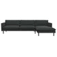 Ecksofa Bolzano in Stoff Melina - 1247 rhino grey / Longchair rechts - Ecksofa Stoff