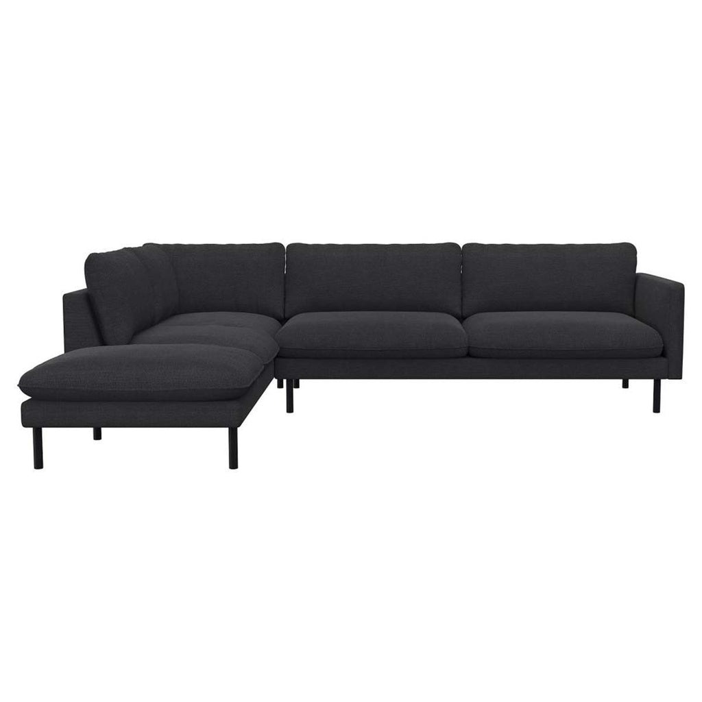 Ecksofa Bolzano in Stoff Melina - 1241 deep grey / Ecksofa links - Ecksofa Stoff