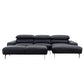 Ecksofa Esmara in Leder L180 schwarz - Ecksofa Leder