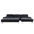 Ecksofa Esmara in Leder L180 schwarz - Ecksofa Leder