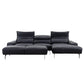 Ecksofa Esmara in Leder L180 schwarz - Ecksofa Leder
