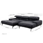Ecksofa Esmara in Leder L180 schwarz - Ecksofa Leder