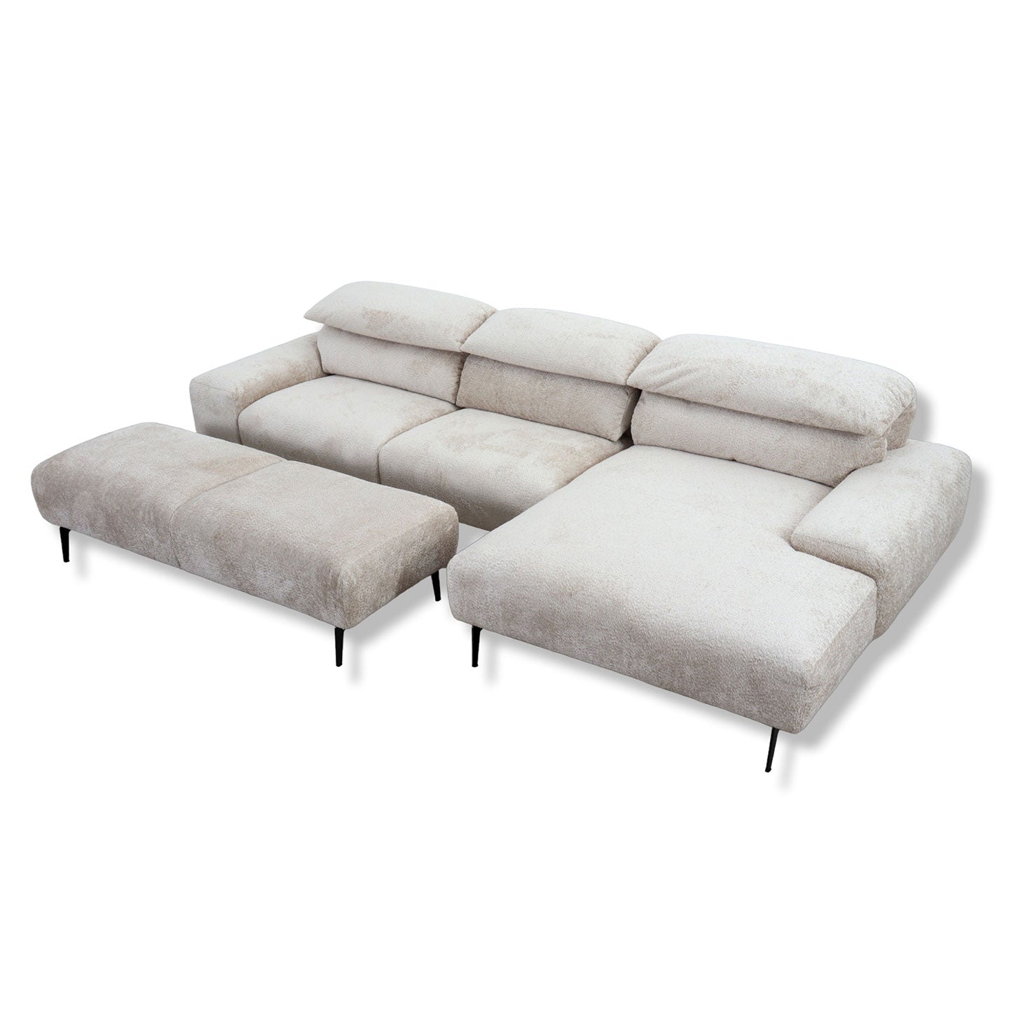 Ecksofa Esmara in Stoff 15.703 natura - Ecksofa Stoff