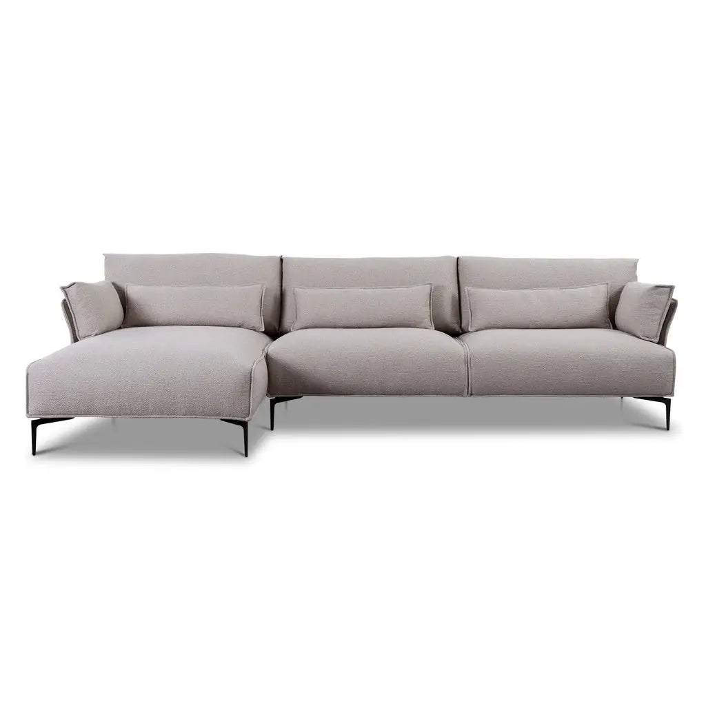 Ecksofa FEUILLE in Stoff Santos - vorstehend links - Ecksofa Stoff