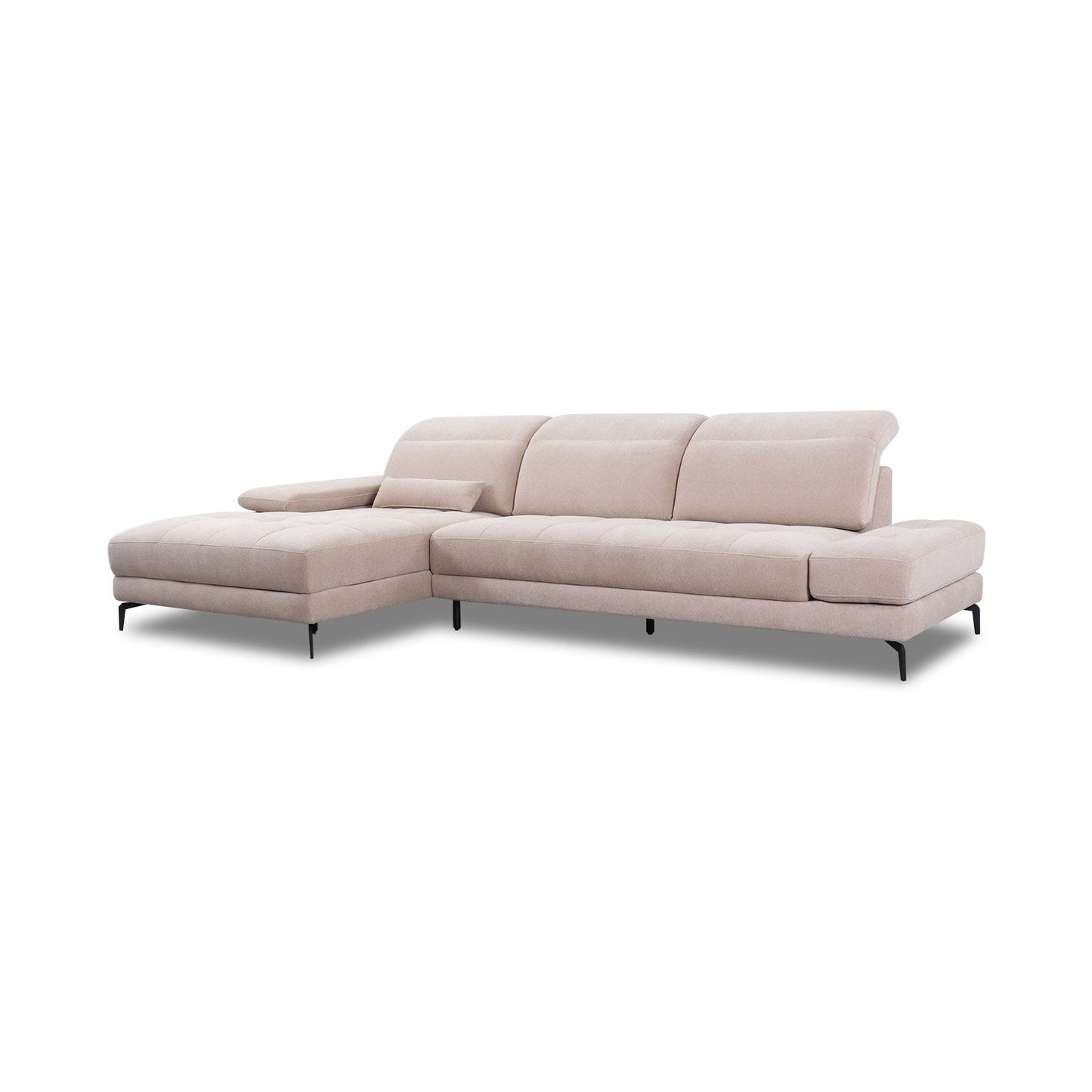 Ecksofa KF8335 in Stoff mit Motor - Sitzdesign