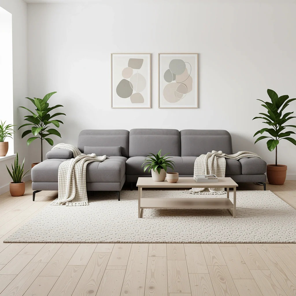 Ecksofa KF8335 in Stoff mit Motor - Ecksofa Stoff