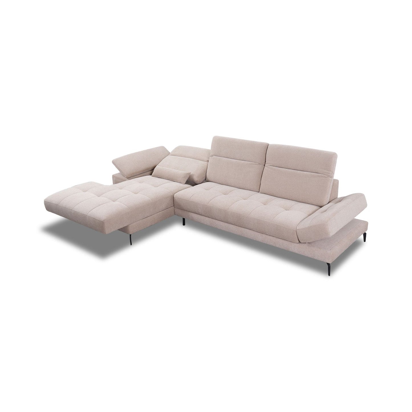 Ecksofa KF8335 in Stoff mit Motor - Sitzdesign