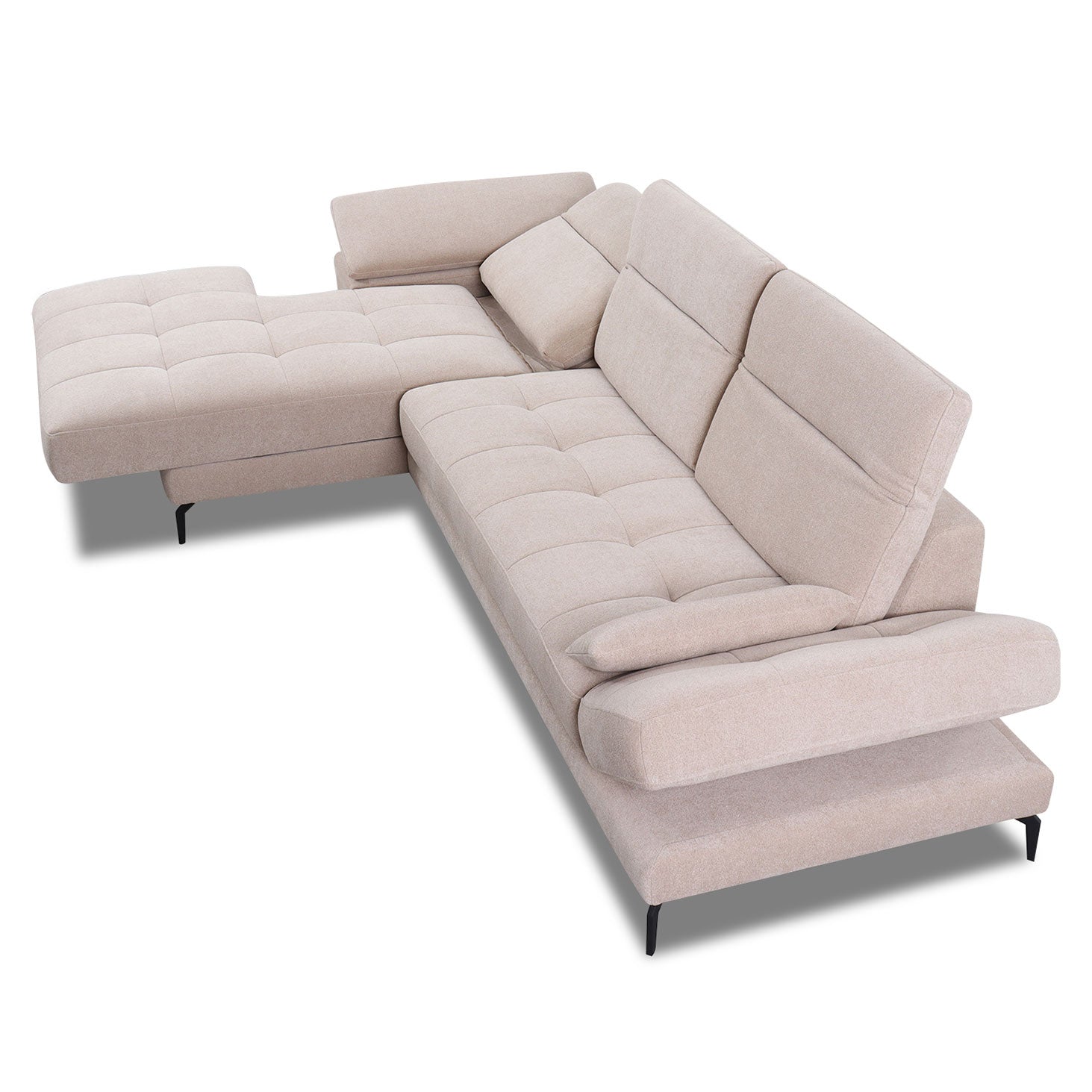 Ecksofa KF8335 in Stoff mit Motor - Sitzdesign