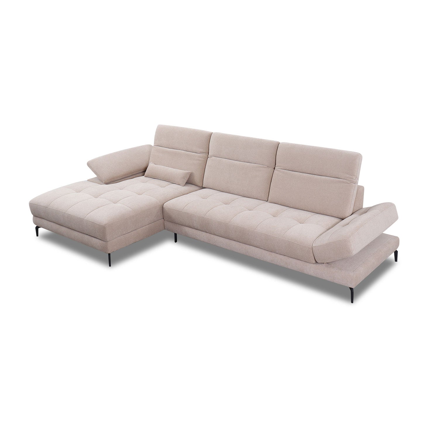 Ecksofa KF8335 in Stoff mit Motor - Sitzdesign