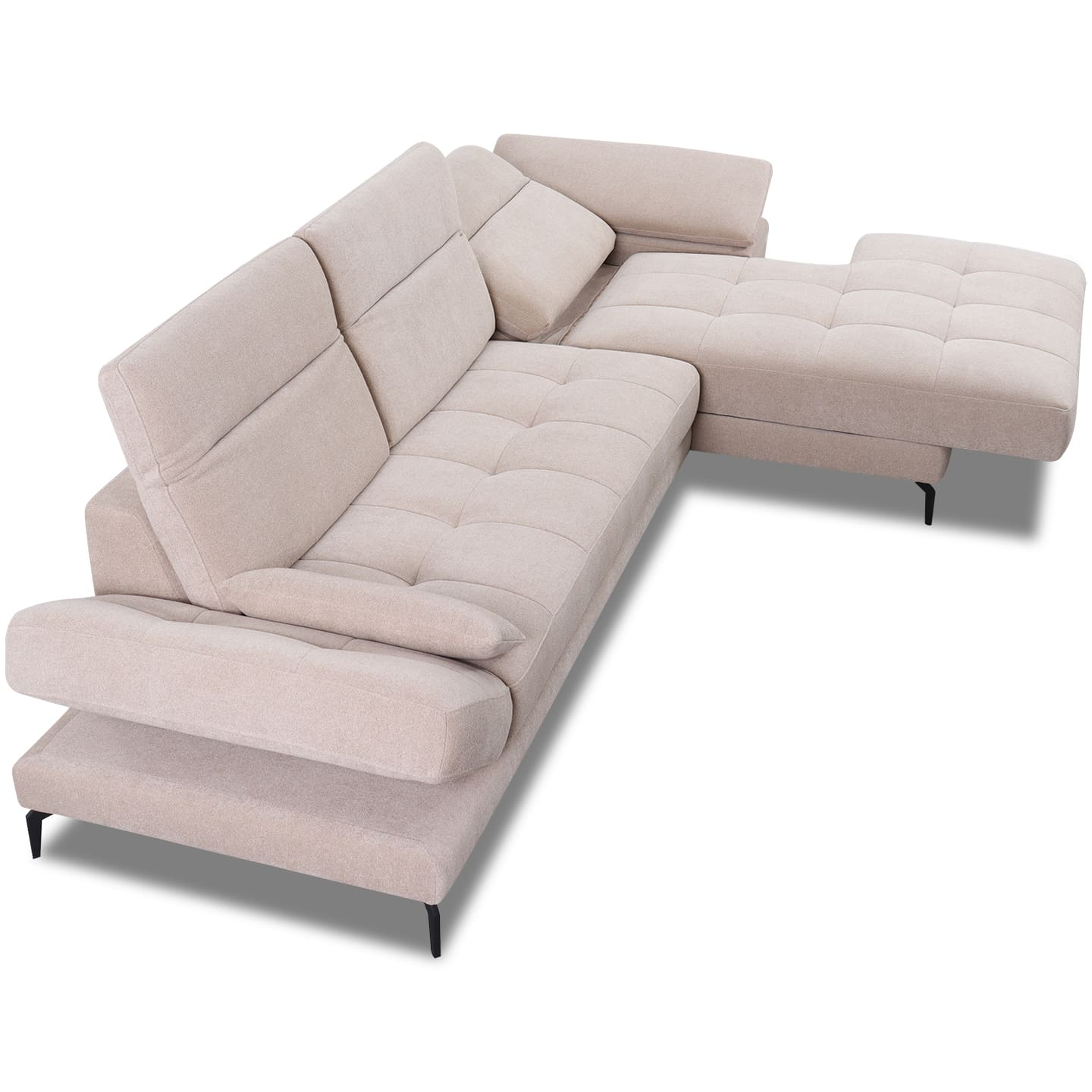 Ecksofa KF8335 in Stoff mit Motor - Ecksofa Stoff