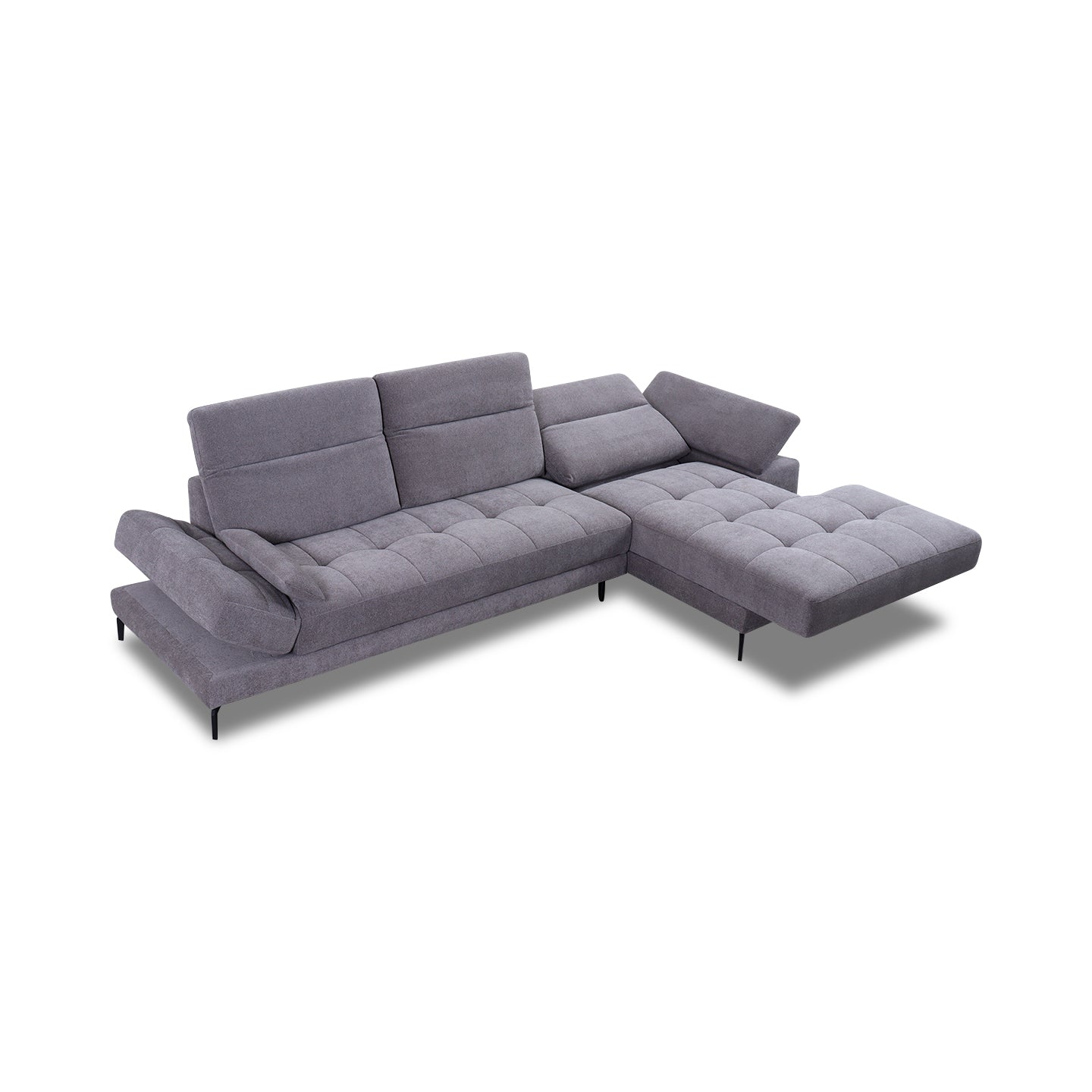 Ecksofa KF8335 in Stoff mit Motor - Ecksofa Stoff