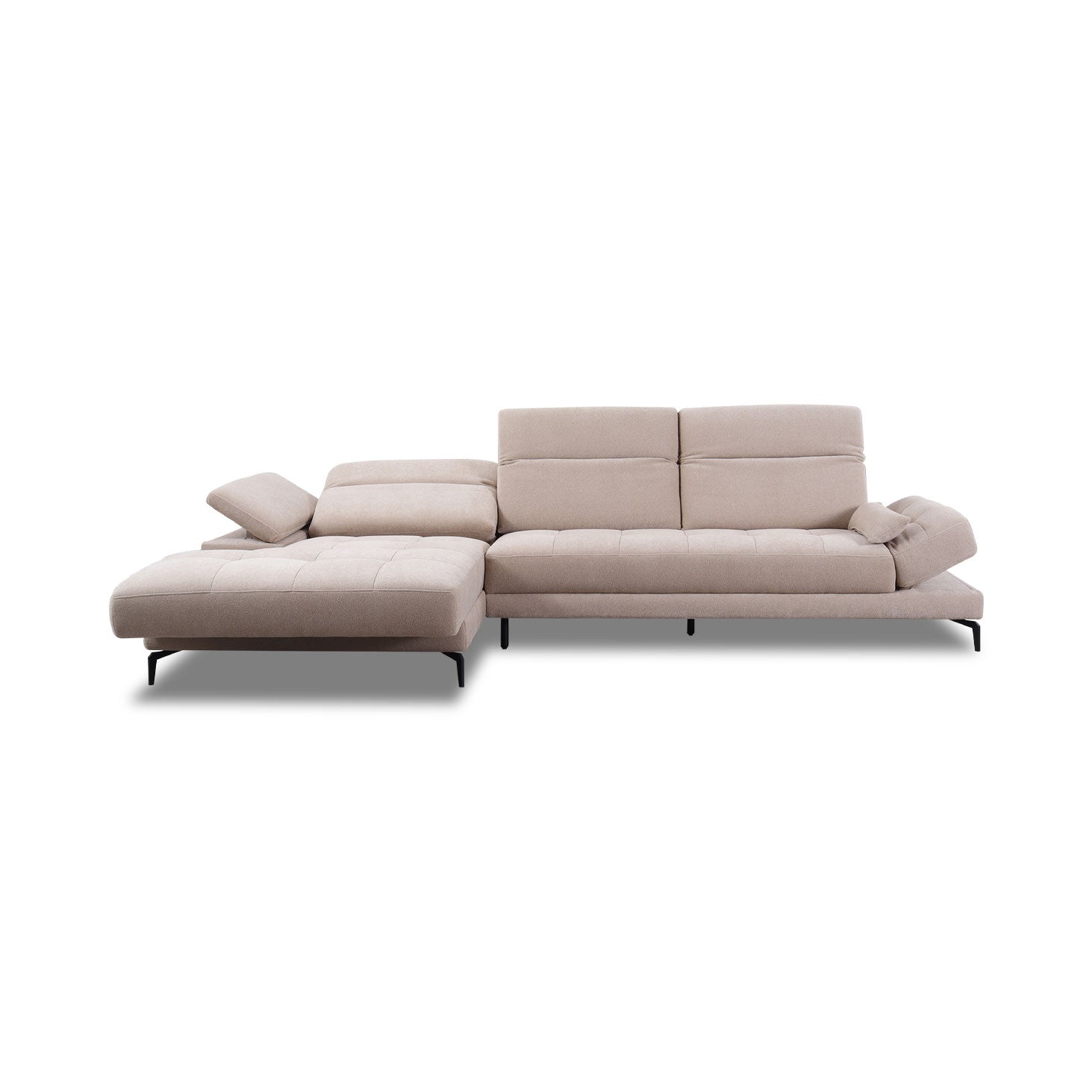 Ecksofa KF8335 in Stoff mit Motor - Sitzdesign