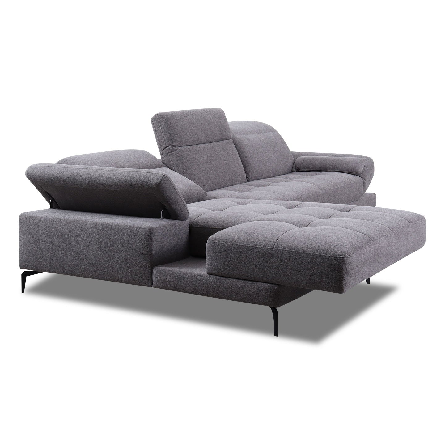 Ecksofa KF8335 in Stoff mit Motor - Ecksofa Stoff
