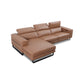 Ecksofa KM6177 in Leder Pure in tan - Sitzdesign