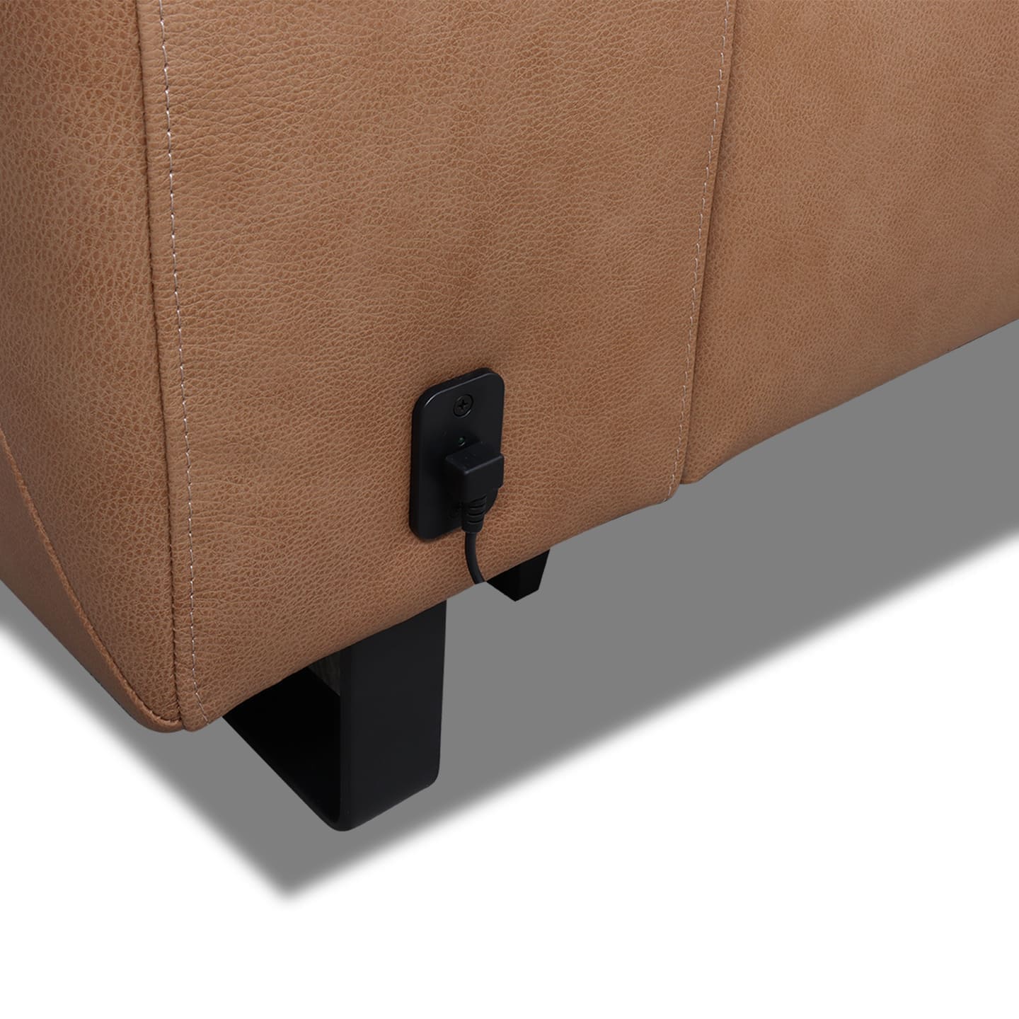 Ecksofa KM6177 in Leder Pure in tan - Sitzdesign