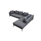 Ecksofa LOANO in Stoff Bormio grau - Ecksofa Stoff