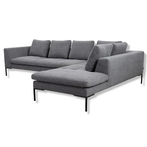 Bild 1 in Galerieansicht laden. Ecksofa LOANO in Stoff Bormio grau - Ecksofa Stoff