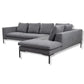 Ecksofa LOANO in Stoff Bormio grau - Ecksofa Stoff