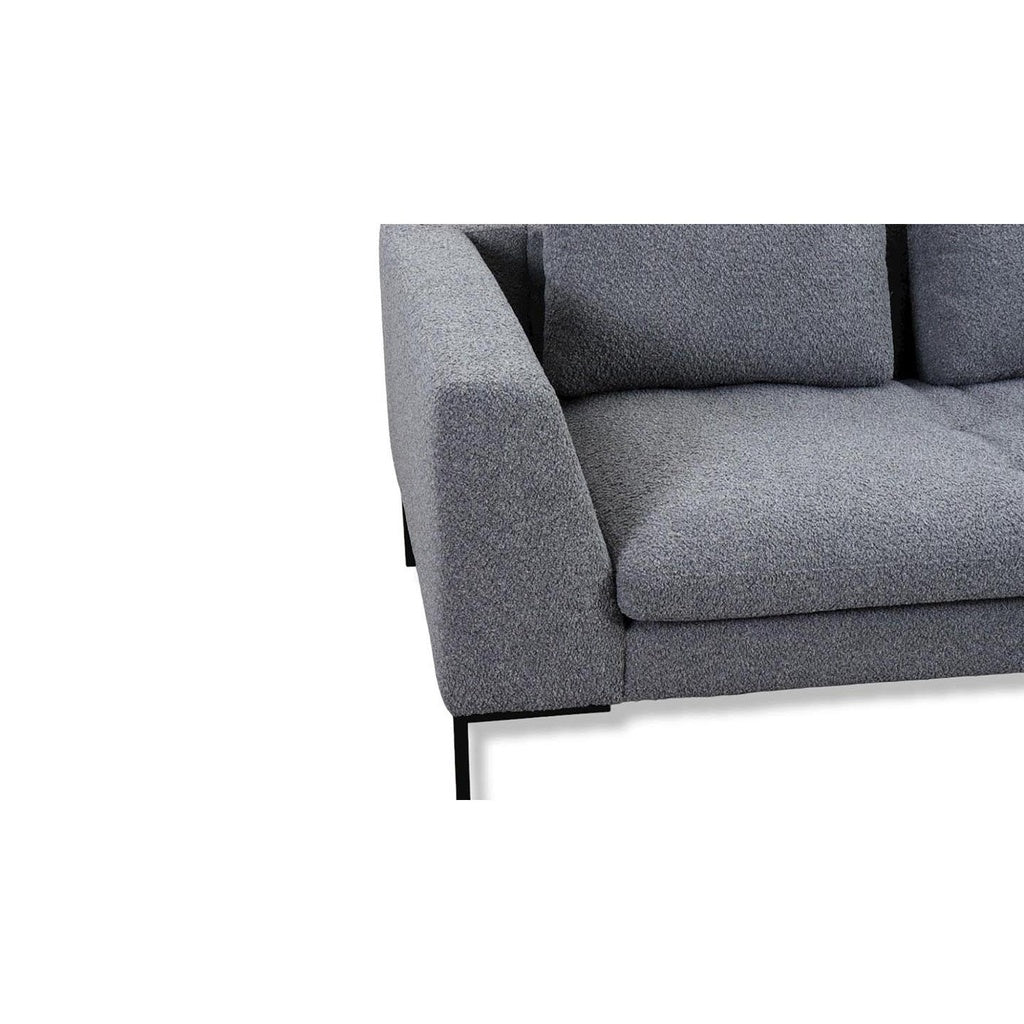 Ecksofa LOANO in Stoff Bormio grau - Ecksofa Stoff