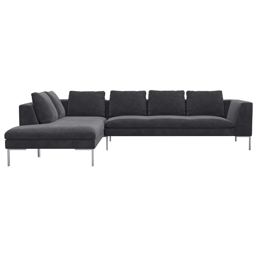 Ecksofa LOANO in Stoff Super Velvet