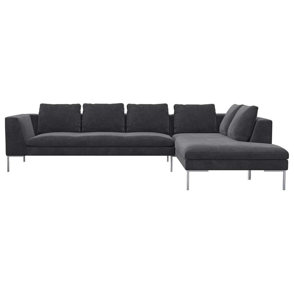 Ecksofa LOANO in Stoff Super Velvet