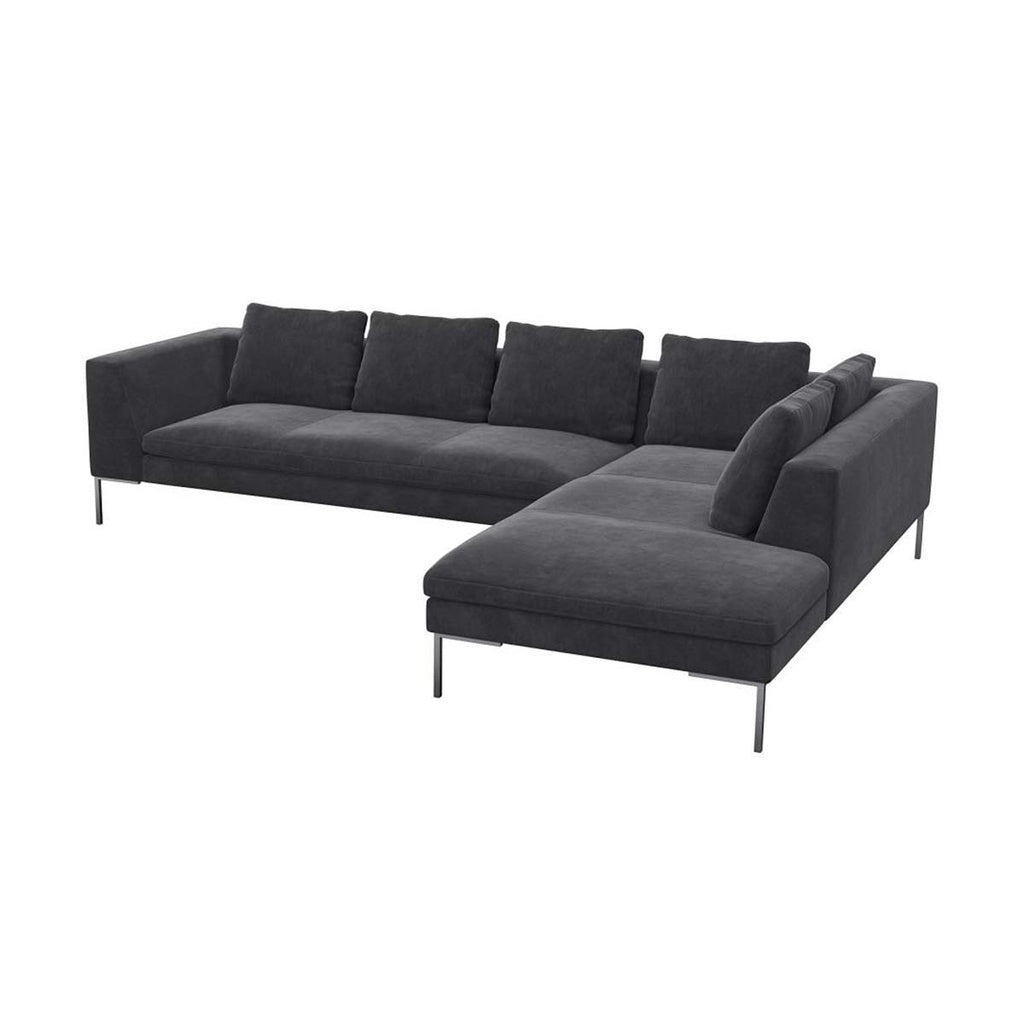 Ecksofa LOANO in Stoff Super Velvet