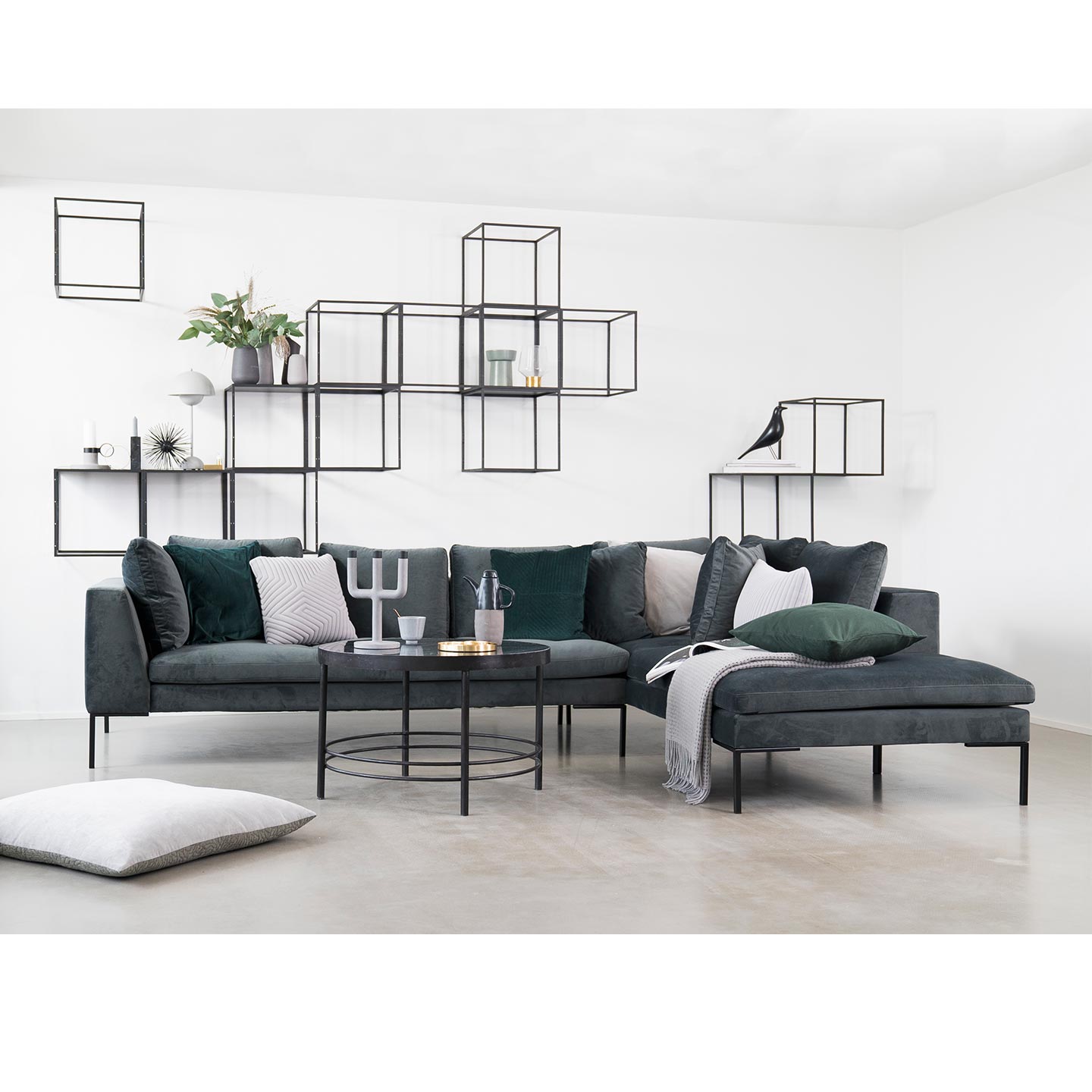 Ecksofa LOANO in Stoff Super Velvet - Ecksofa Stoff