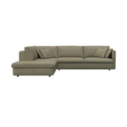 Ecksofa Lovane in Stoff Venezia - 1380 fall green / Ecksofa links - Ecksofa Stoff